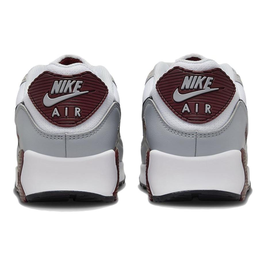 Nike Air Max 90 Dark Team Red Men Sneakers White Black Pure-Platinum FN6958-101