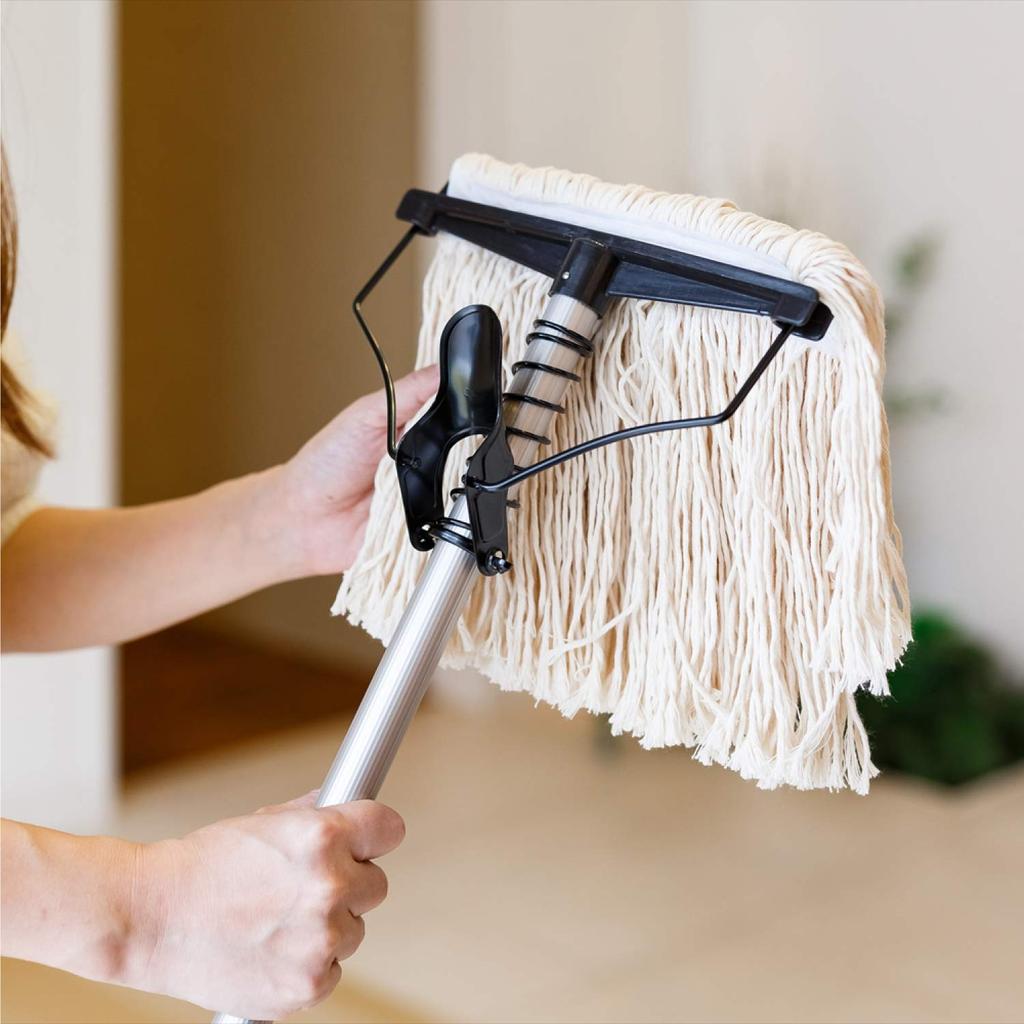 Yamazaki Sangyo Wet Mop Replacement Condor Thread Rag 24cm Made In White Thread, C-3 NO8, Wide, 260g, Japan, 335909,