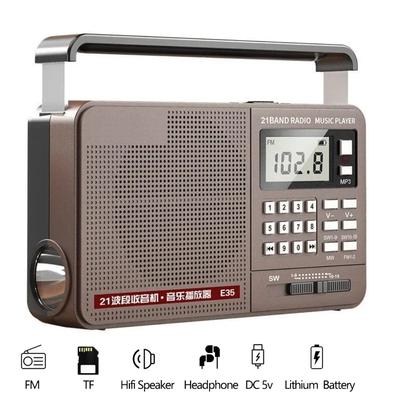 FM/AM/SW полнодиапазонное радио Bluetooth цифровое ретро радио Hi-Fi портативный U-диск USB/TF/Mp3 музыкальный плеер динамик бас светодиодный фонарик