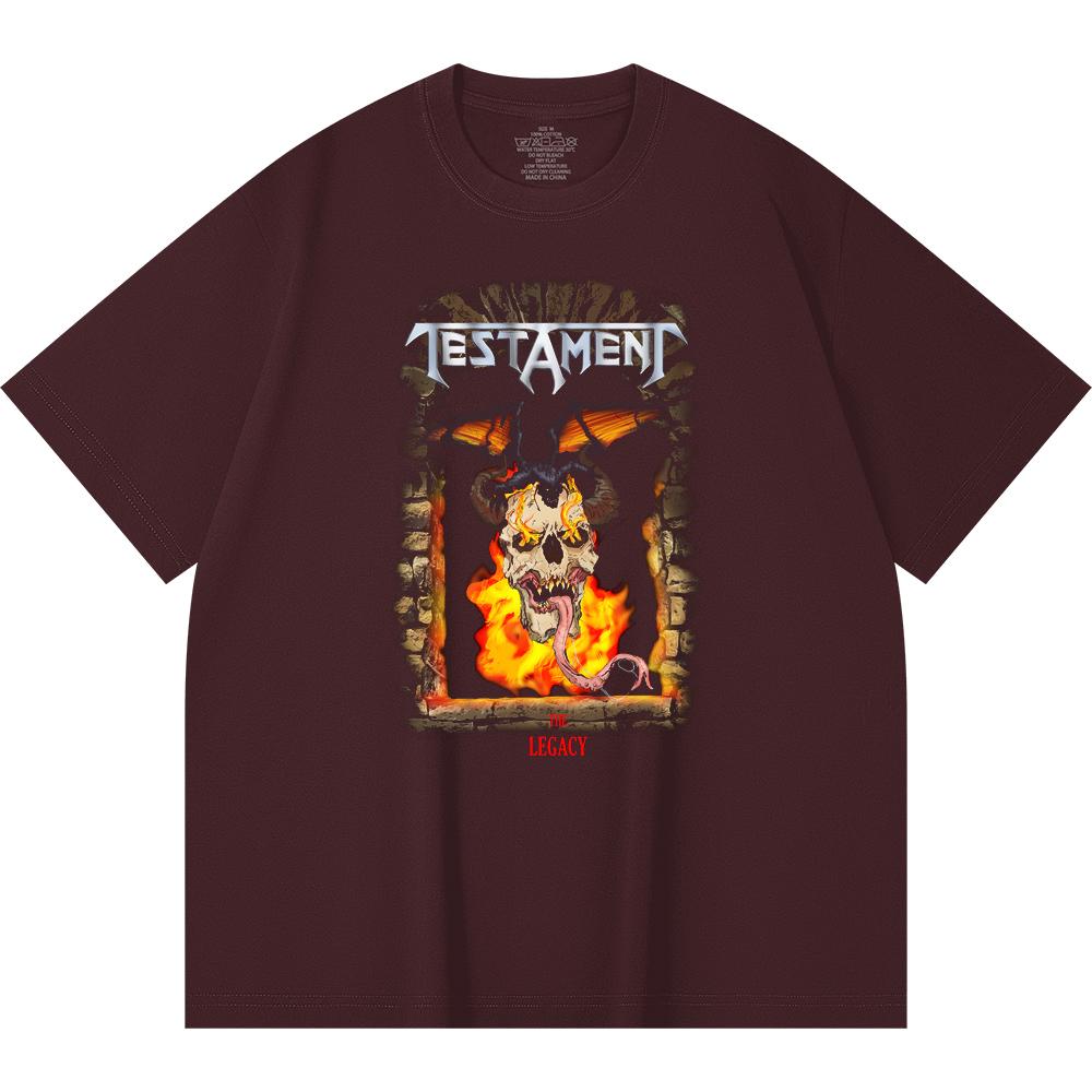 Хлопковая футболка плотностью 230 г/м² 100% Хлопок Heavy Metal Футболка с принтом рок-группы Популярная музыка Унисекс Тяжелая хлопковая футболка