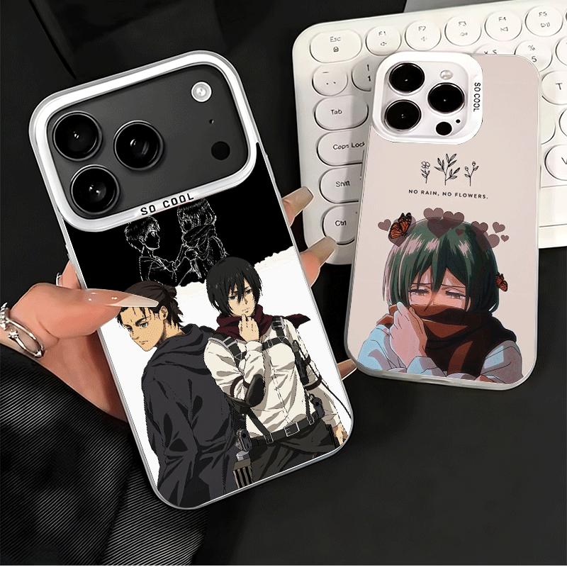 A-Атака Титанов Микаса Ударопрочный Чехол для Телефона для iPhone 17 Air 16 16E 15 Pro Max 14 Plus 13 Mini 12 Задняя Крышка Противоударный Веселый