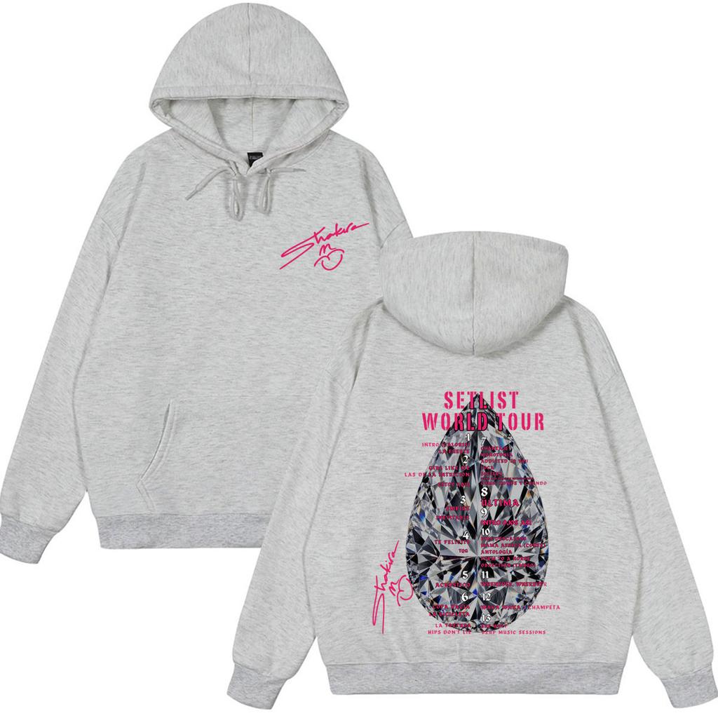 Shakira Las Mujeres Ya No Lloran 2026 Tour Print Hoodie Unisex Fashion Sweatshirts Casual Loose Aesthetic Trend Pullover Tops