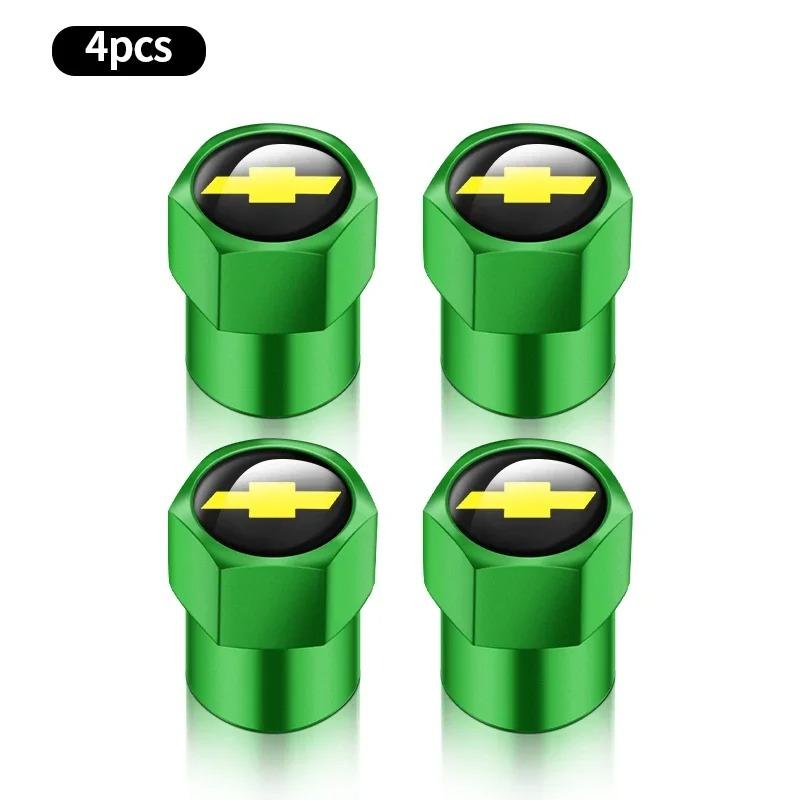 4x BLACK Chevrolet Tire Valve Stem Caps fit for Silverado Impala Malibu Equinox Cruze Camaro Tahoe/Suburban Blazer Spark Aveo