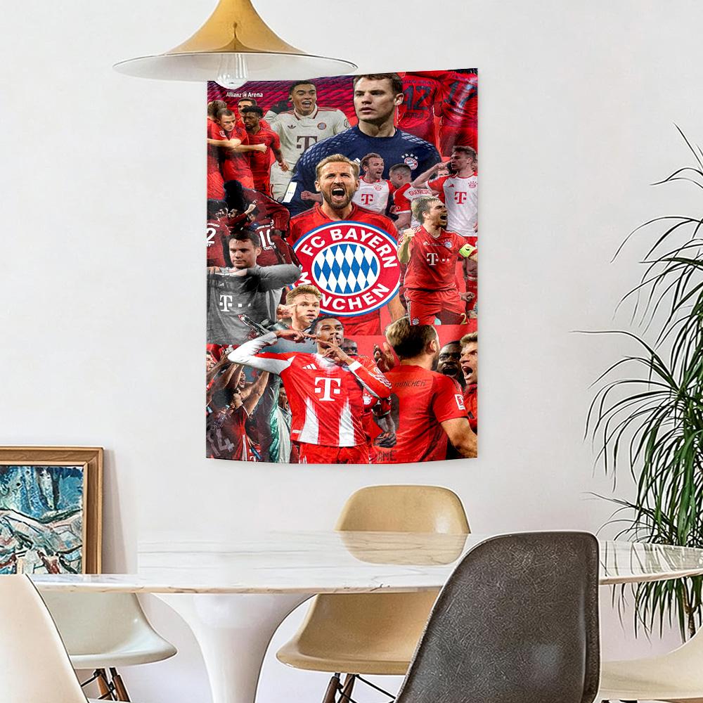 Bayern Munich Wall Decor Tapestry Art For Pet Memorial Birthdaywedding Party Backdrop Family Gift