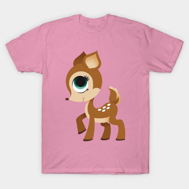 T Shirt Women Little Deer Harajuku Print Kawaii Tshirt Summer Short Sleeve Female T-Shirt Top Tee