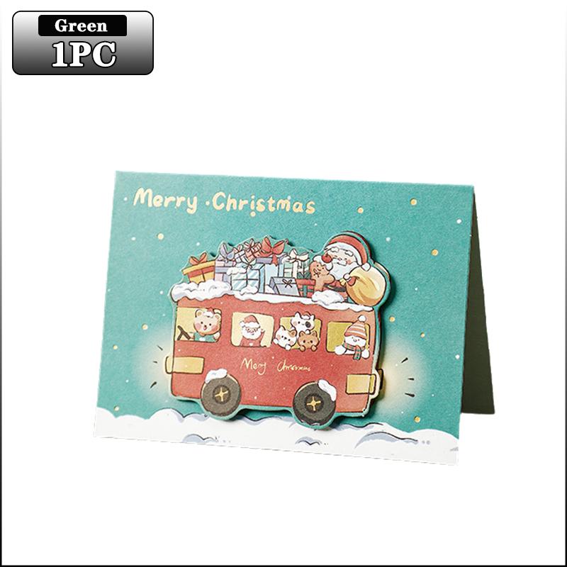 3D Christmas Greeting Cards Creative Mini Message Cards Holiday Gift Tags for Florist Bakery Classroom Exchange Party Supplies
