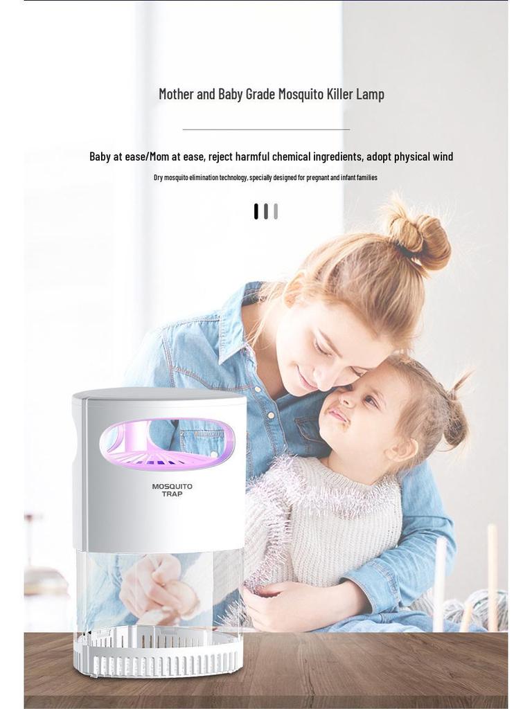 USB-Powered Photocatalytic Mosquito Trap Lamp: Indoor/Outdoor Electric Mosquito Catcher with Suction Technology.