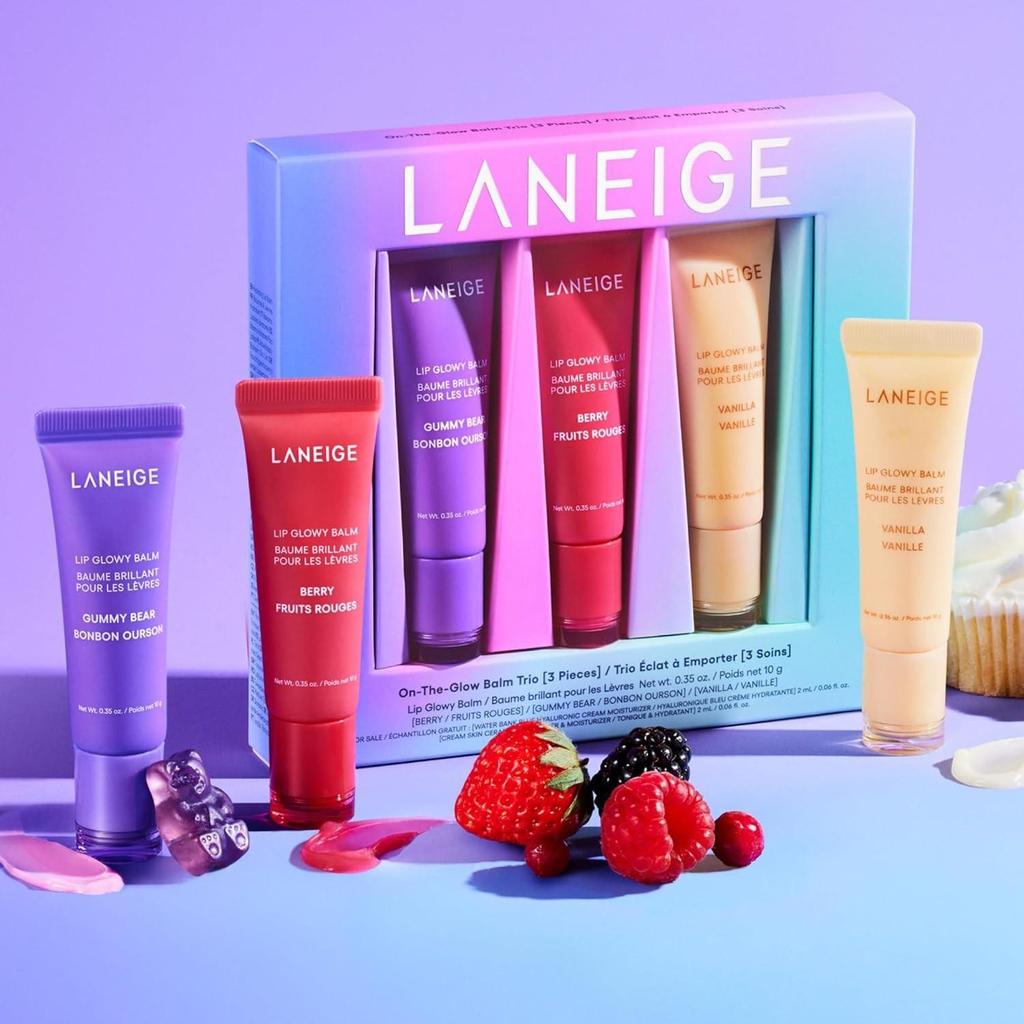 LANEIGE Набор бальзамов для губ Lip Glowy Balm Trio Set 10г*3ШТ
