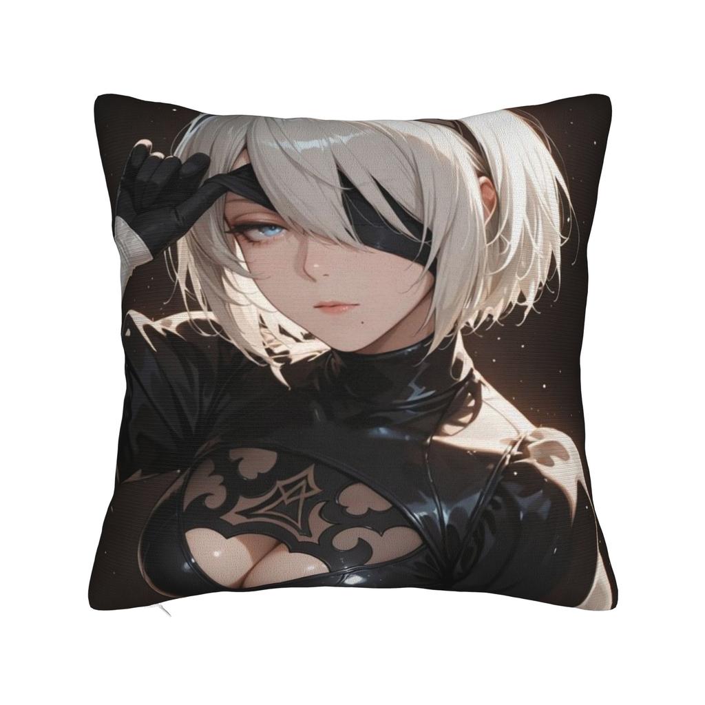 Nier Automatas Pillow Cover Design Cushion Cover Cute Funny Pillow Case For Sofa Bedroom Home Decor
