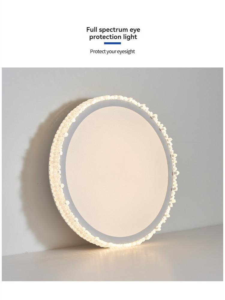 2024 Новый регулируемый потолочный светильник в французском кремовом стиле для гостиной, спальни, круглый потолочный светильник Glacier Art, декоративный