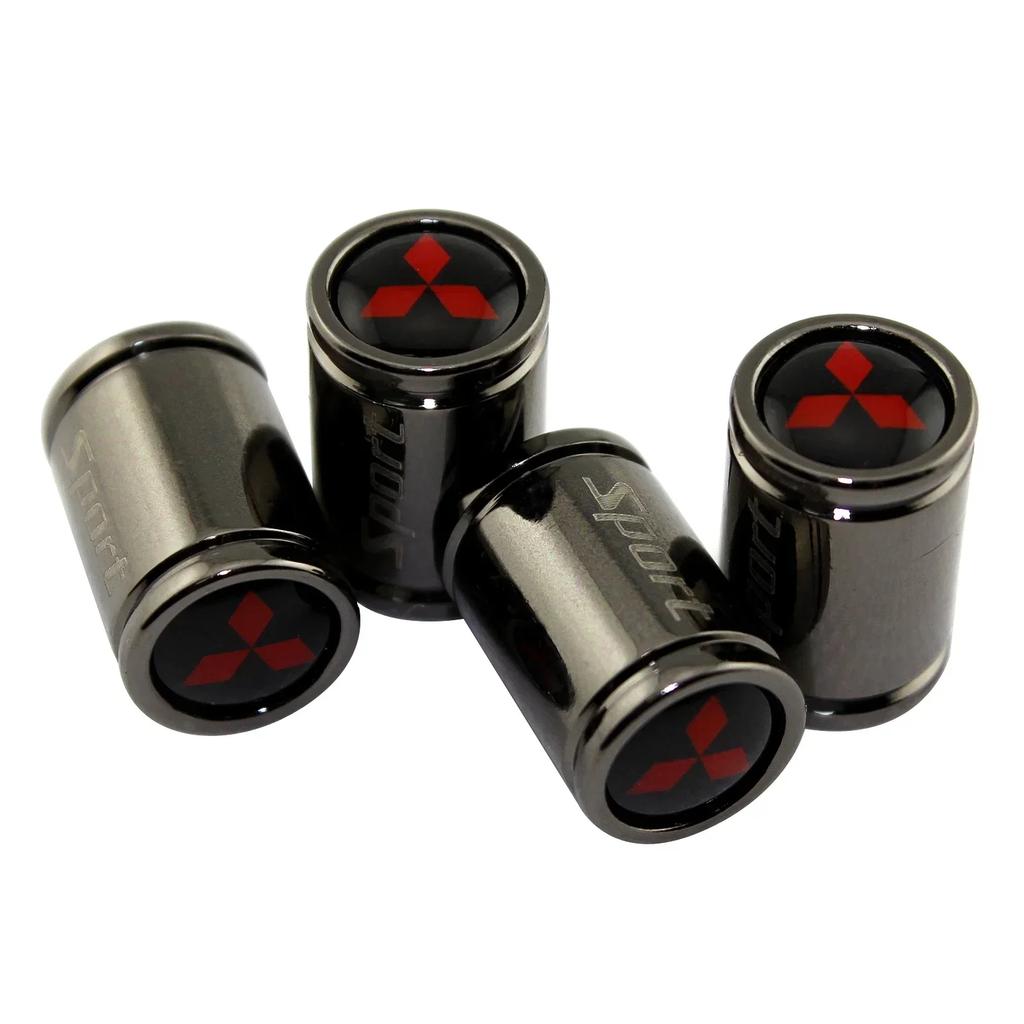 4PCS Car Wheel Tire Valve Tyre Stem Air Caps For Mitsubishi Ralliart ASX Lancer Cordia Pajero Mirage Triton Outlander Colt