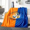 Luton Town FC Print Flannel Blanket High Quality Warm Comfortable Cover for All Seasons Perfect for Gifts Home Decor