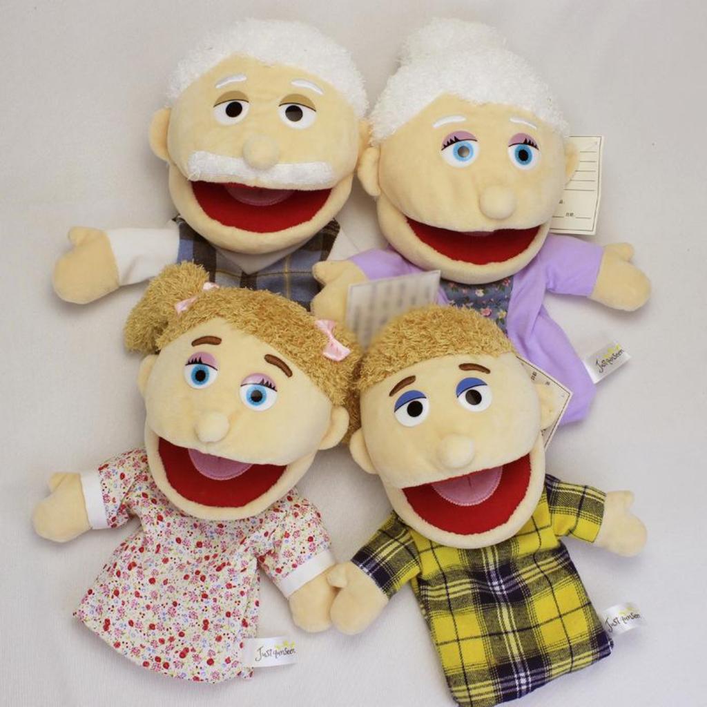 Storytelling Family Hand Puppet Family Role Play Interactive Toys Open Mouth Character Plush Hand Puppet