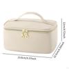 Cosmetic Bag Organizer Lightweight Pouch Essentials with Handle and Divider PU Portable Polyester