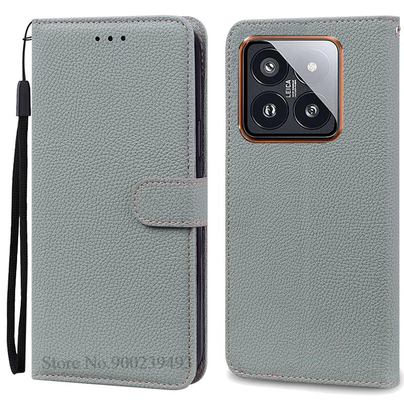 Чехол Mi 14 Mi14 Xiaomi14 Pro для Xiaomi 14, кожаный чехол-кошелек, флип-чехол для Xiaomi 14 Pro, чехол-коробка для Xiaomi Mi 14, чехлы