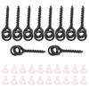 10Pcs Bait Screws with 20pcs Oval Rings Carp Rig Ring Stops Carp Fishing Tackle Hook ScrewWhite