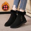 Fashion Plush Womens Boots Comfortable Hick-soled Fur Shoes Fashion Ladies Shoes Zipper Women Vulcanized Shoes Anti-slip Chaussure Femme