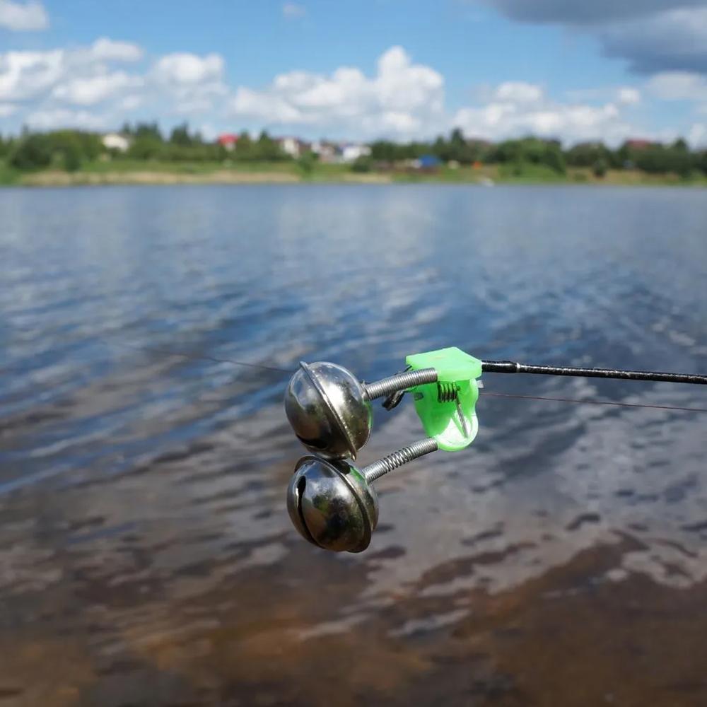 10pcs Fishing Bite Alarms Fishing Rod Bells Tip Clip Bells Accessory Fish Pole Bites ABS Outdoo R5Y4