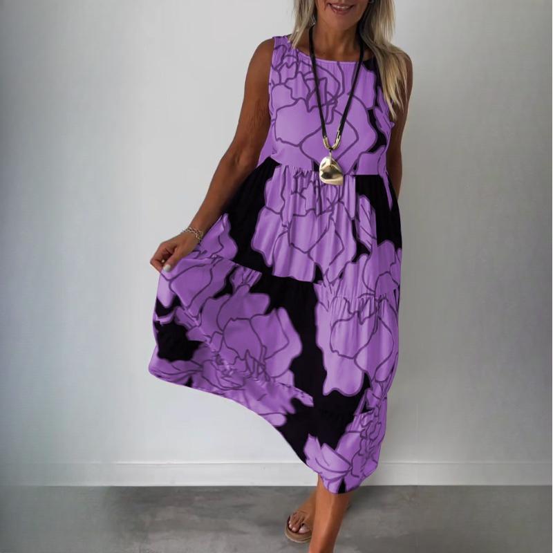 BITCED Летние женские модные платья без рукавов с принтом и завязками