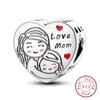 Серебряные Шармы Бусины Вечная Любовь Сердце Сестра Семья Жизнь Шармы Подвески Для Браслета Женские Ювелирные Изделия Подарки