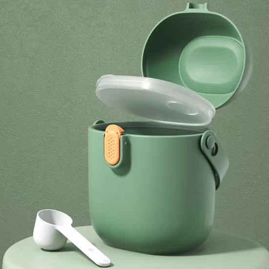 Ящик для хранения, контейнер для сухого молока с ручкой, большой емкости, пищевой, без BPA, портативный дозатор сухого молока, контейнер для закусок