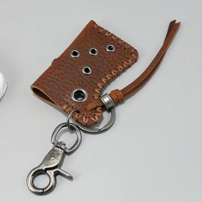 1 шт. Ретро Ручной работы Мягкая Коровья кожа Зажигалка Кожаный Чехол Дизайн Брелок Для Мужского Хранения Брелок Открытый Удобный Чехол для Зажигалки