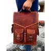 Men's Best Genuine Vintage Rucksack Laptop Satchel Leather Brown Bag