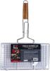 Grille de cuisson - Référence 001088 - 34 x 22 cm - 3 compartiments - Poignées en bois d'Acacia
