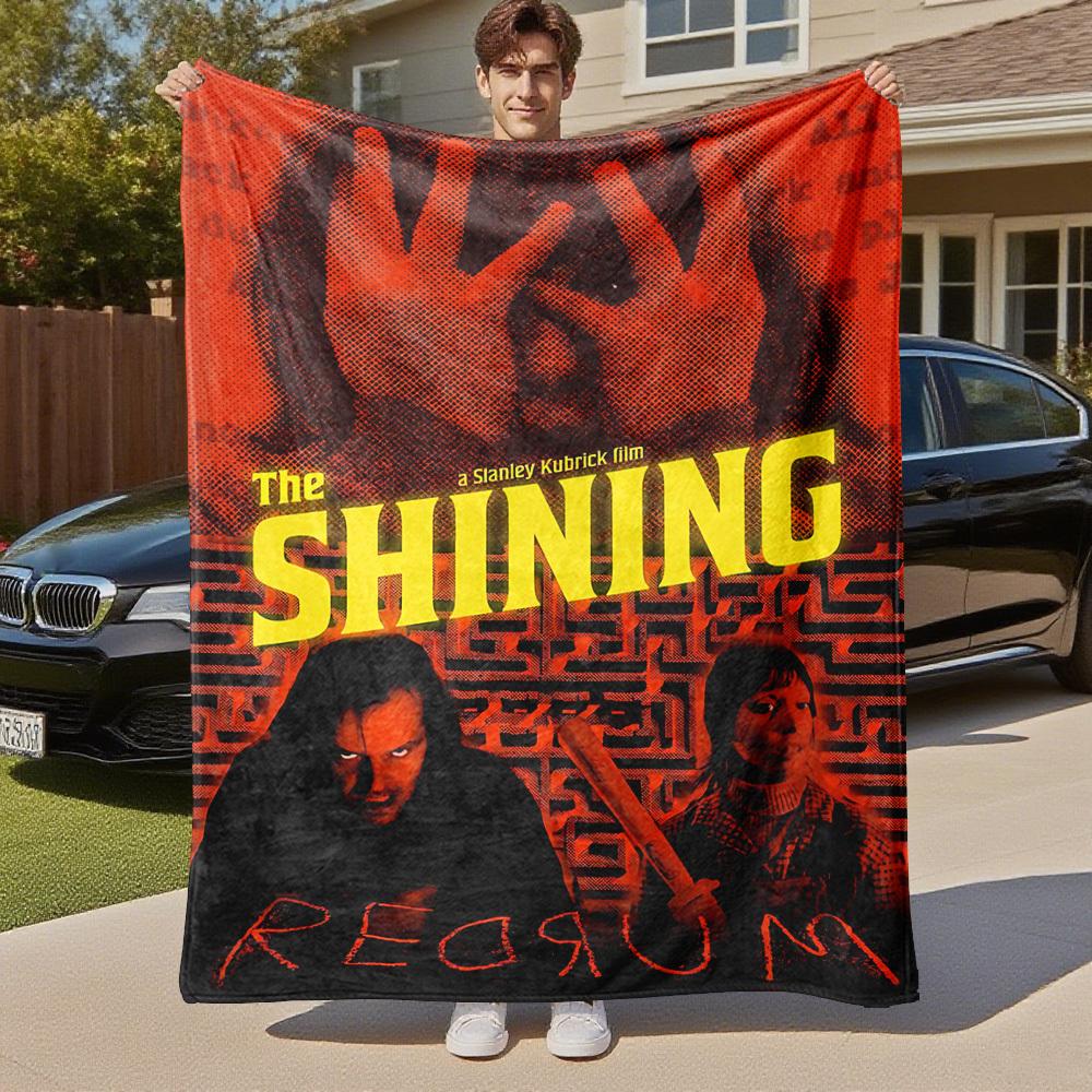 1PC The Shining Redrum Outdoor Flannel Blanket Soft Plush Decor for Picnics, camping,Bedroom, Playroom, Office1169A