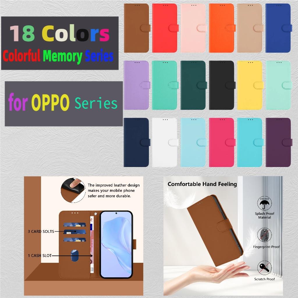18-цветный чехол-кошелек для телефона из искусственной кожи для серии Oppo.Oppo A1 Pro,A11,A15s,A16,A17,A2 Pro,A3,A32,A53,A35,A36,A76,A96,A40,A52,A72,A92,A54,A60...