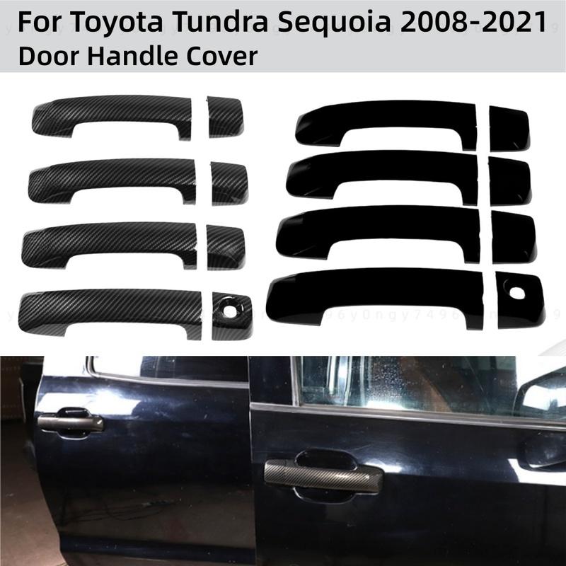 Chrome Silver Car Accessory Door Handle Cover Trim Paste Style For Toyota Tundra Sequoia 2008 2009 2010 2011 2012 2013 2014-