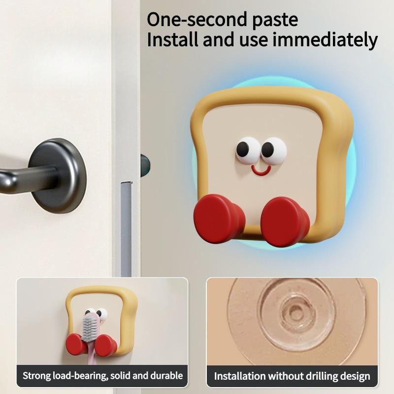 1PC toast silent anti-collision sticker anti-clamp artifact door handle anti-collision pad behind the door to eliminate closing noise cute decoration