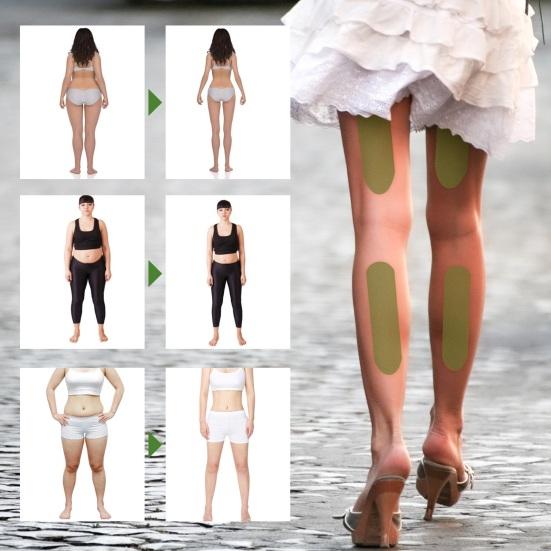 30 Pcs Leg Cellulite Reduction Patches Natural Herbal Formula Leg Slimming Shaping Moisturizing Asiatic Wormwood Breathable Gentle Skin Care Patches