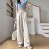 Acetate Fleece Milk Fu Yamamoto Wide-leg Pants Women's Spring and Summer New High-waisted Drape Small Lazy Wind Ice Silk Pants