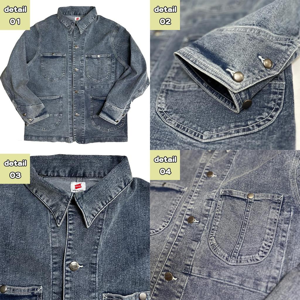Джинсовая куртка Hanes Stretch Denim Больших размеров и 5L Мужская, 2L, 3L, 4L, (JP, алфавит, 4 л, черный)