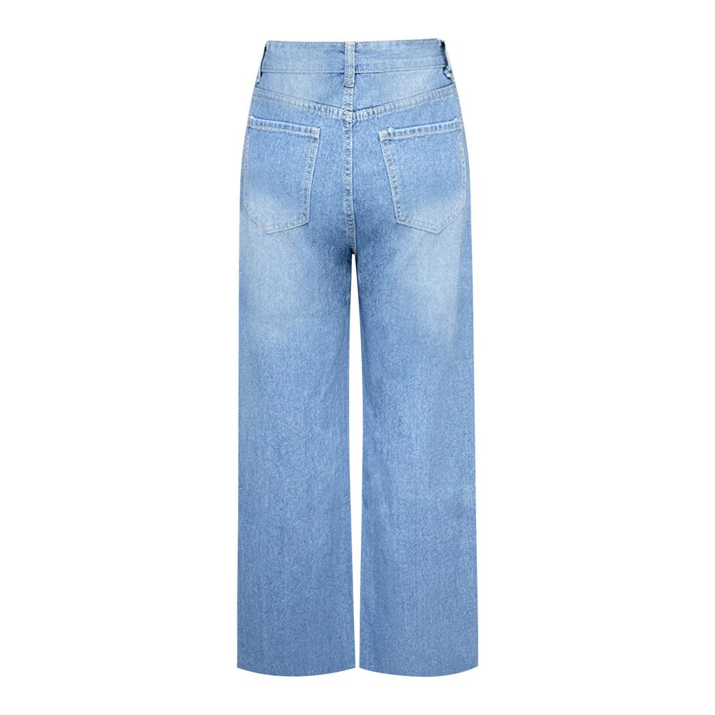 Женские длинные широкие брюки, свободные джинсы, прямые брюки с высокой талией