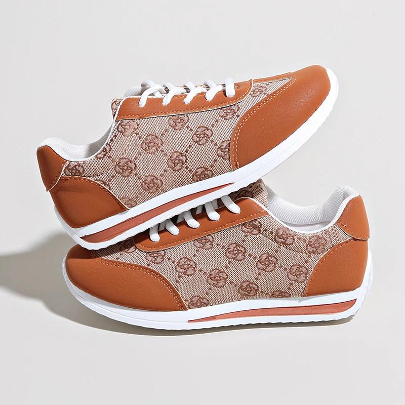 2024 женская летняя новая модная дизайнерская обувь с принтом, спортивная обувь на плоской подошве, для игр на открытом воздухе, повседневная удобная женская обувь