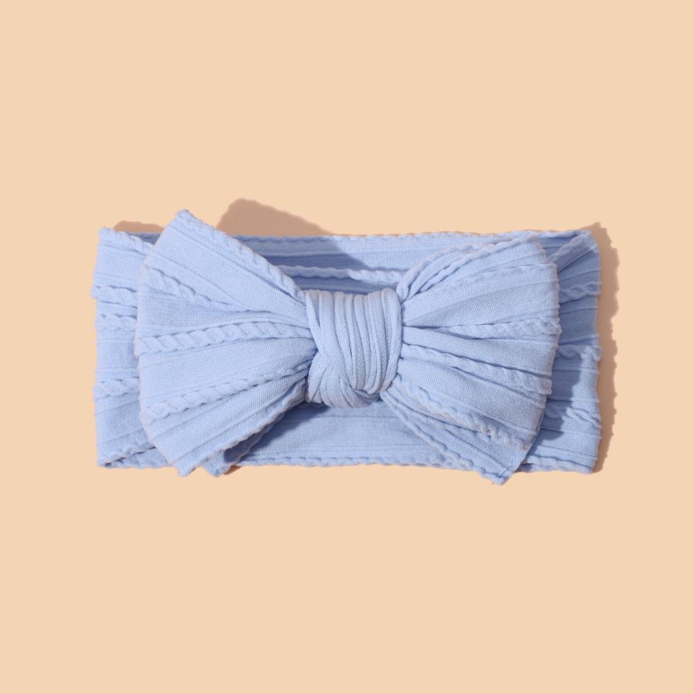 Европейская и американская детская двухслойная повязка на голову с бантом - Мягкий нейлон, защита родничка младенца