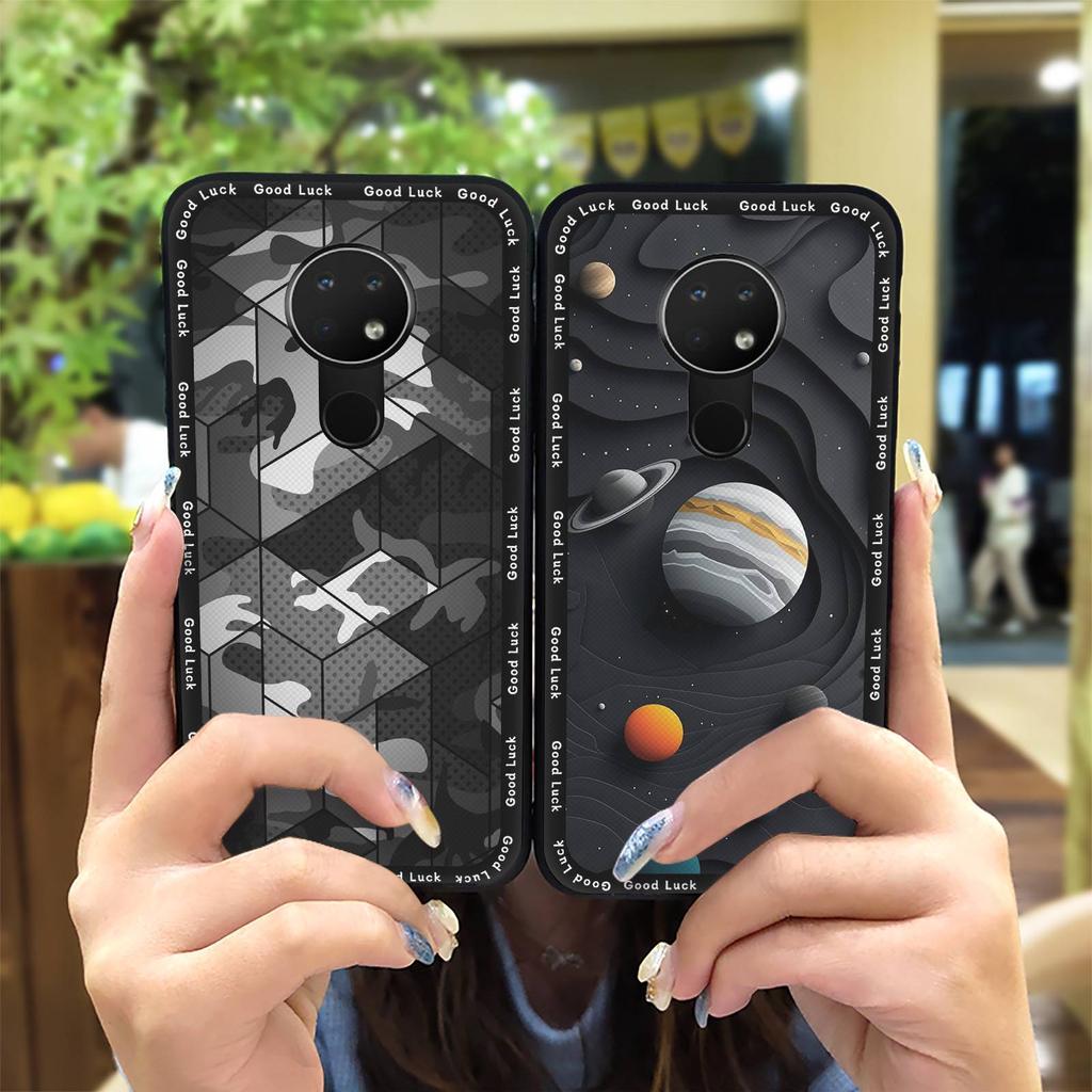 Durable Silicone Phone Case For Nokia 6.2/7.2 Anti-knock Cover Cute Back Cover Dirt-resistant TPU Soft Case Protective