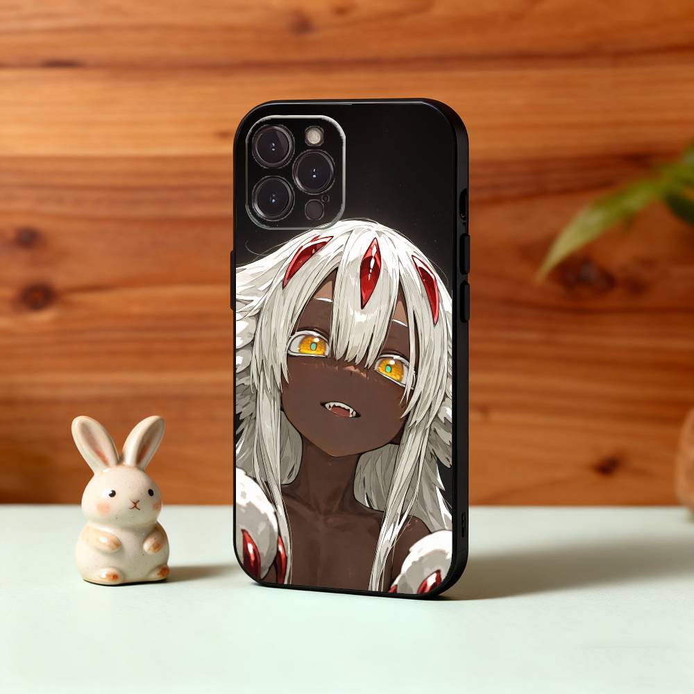 M-Из Бездны Faputa Чехол для телефона для iPhone17,16,15,14,13,12Plus,Pro Max,XS,5G Мягкий силиконовый Черный чехол