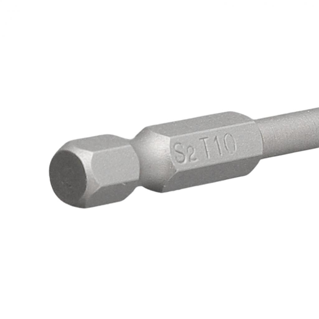 Набор 75-мм звездообразных бит с защитой от несанкционированного доступа с хвостовиком 6,35 мм, легированная сталь, размеры T6-T40