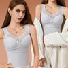 Women's Thermal Tank Tops with Built In Bra Lace Padded Sleeveless Camisole Undershirt Soft Warm Base Layer Vest