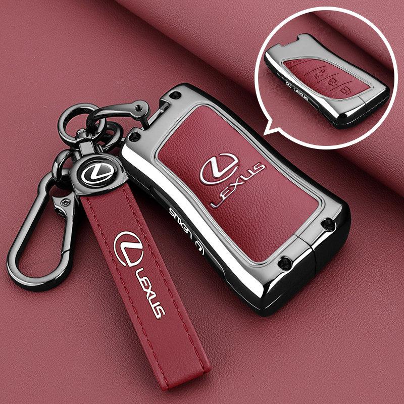 DJSZ3 Zinc alloy Leather Car Remote Key Case Cover Keychain For Lexus NX GS RX IS ES GX LX RC 200 250 350 LS 450H 300H Accessories