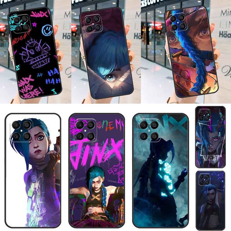 Чехол Arcane Jinx Vi Аниме Для Huawei Honor Magic 5 Lite X8 X9 50 70 P20 P30 P40 P50 P60 Pro Nova 9 5T P Smart Z
