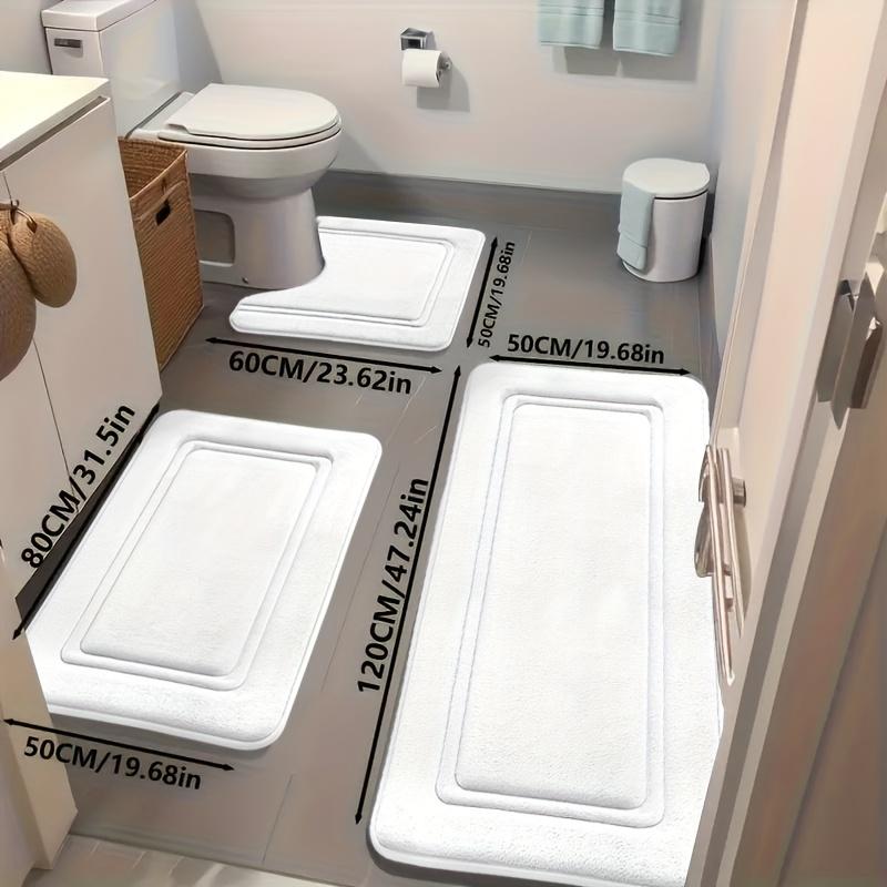 3 шт. Ультраабсорбирующие коврики для ванной, Нескользящие коврики для пола в ванной, Ультрамягкие и удобные премиальные банные коврики, Домашний декор, Коврики для пола