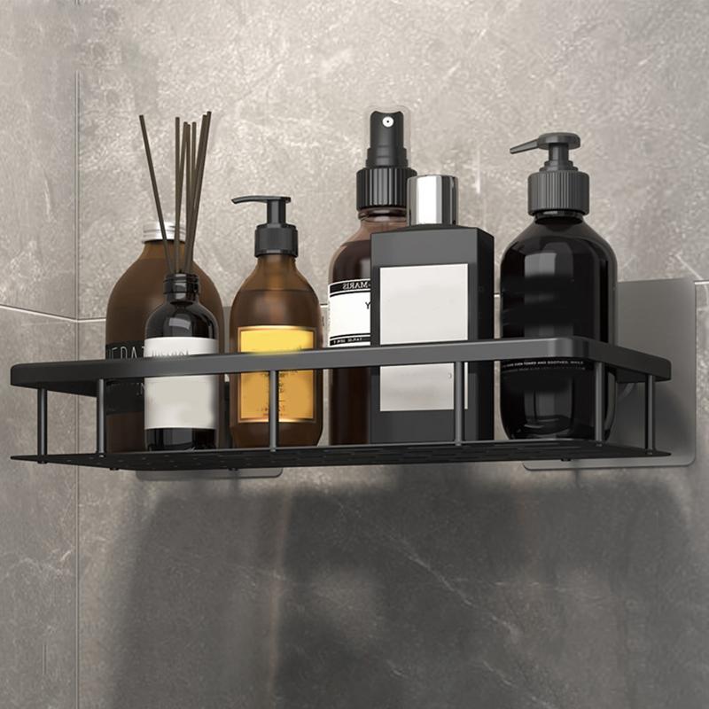 Полка для ванной комнаты из алюминиевого сплава, подставка для шампуня, кухонный органайзер, полки, угловая полка без сверла, аксессуары для ванной комнаты