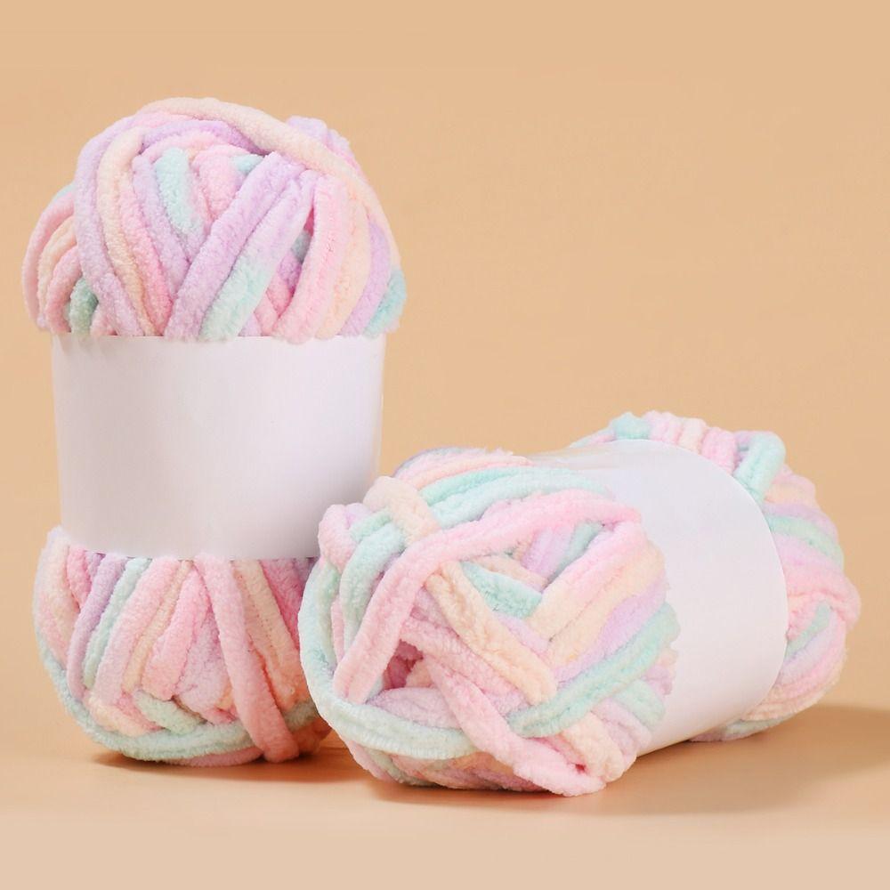 Цветная грубая шерстяная нить Толстая пряжа для ручного вязания из синели Новая пряжа Ice Strip Thread