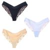 ONE LIMITATION Floral Seamless Embroidered PTS021S3 of Size T-Back 3-Piece Set, Women's Panties, Pants, (Set 3, L)