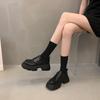 British Style Retro Platform Thick Heel Small Leather Shoes Women's 2025 Winter New Versatile Double Buckle Belt Mary Jane Single Shoes Women