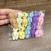 12pcs/lot Colorful Jointed Bear Dolls Mini Teddy Bear Plush Toys Cute Animal Stuffed Plush Doll Girl DIY Keychain Christmas Gift